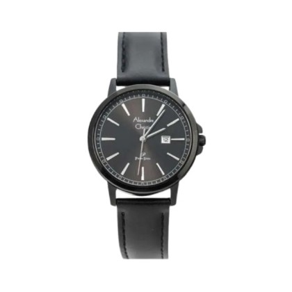 Alexandre Christie ALCW1014LDLIPDG Black Dial Leather Strap Women Watch